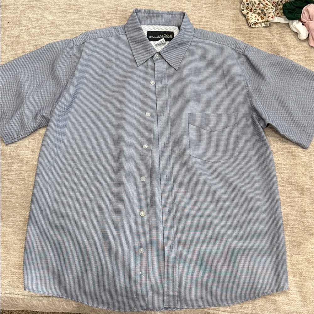 Billabong Light Blue Casual Button Down Shirt